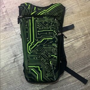iHeart Raves Green Circuit Board Hydration Backpack